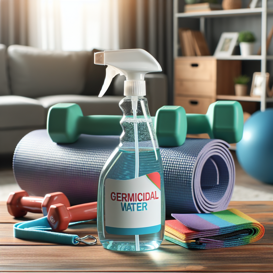 Eau germicide pour le nettoyage des équipements sportifs à la maison