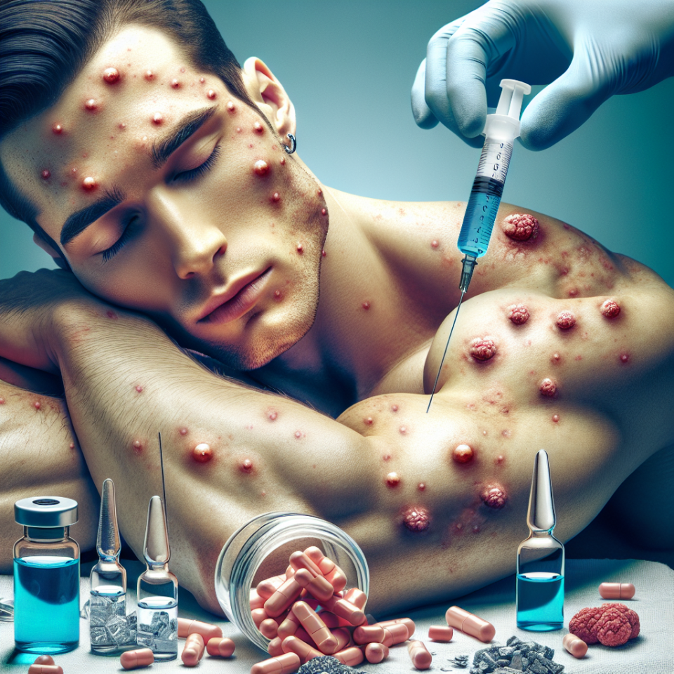 Infusion de phénylpropionate de nandrolone pour réduire le développement de l'acné et d'autres manifestations dermatologiques