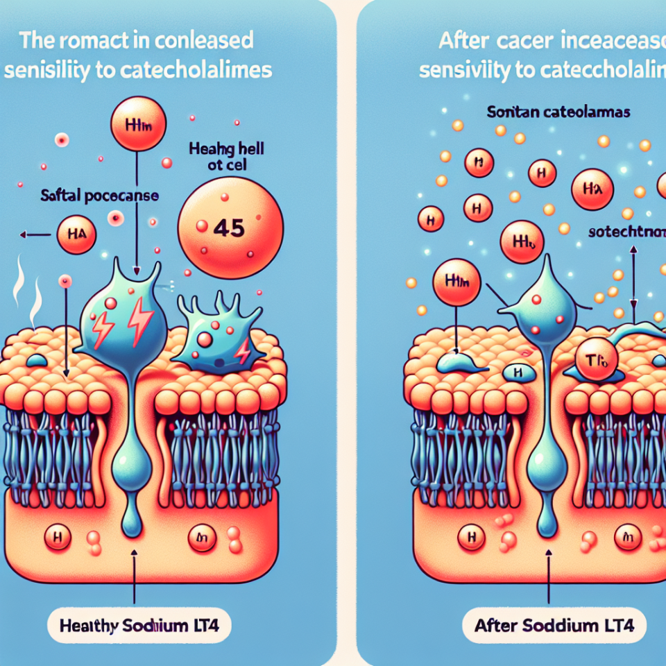 Rôle du LT4 sodium dans l'augmentation de la sensibilité aux catécholamines